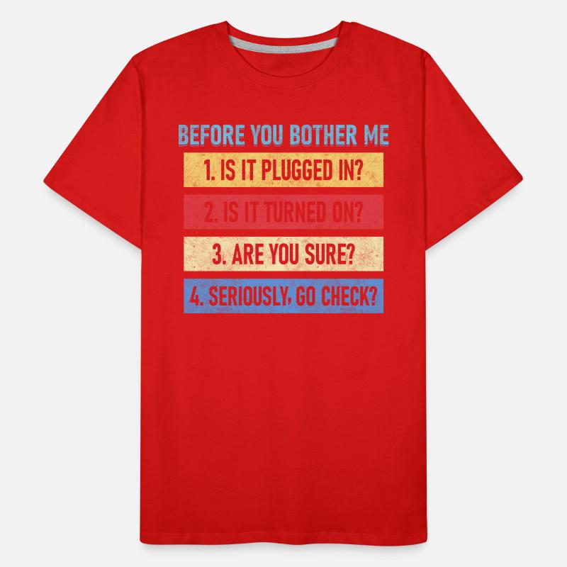 Ordinateur Whisperer Ordinateur d’assistance technique T-shirt bio Premium Homme