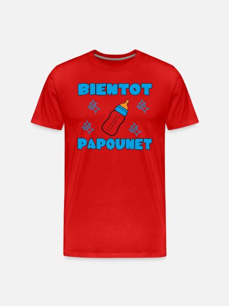 SOON DADDY - Men's Premium Organic T-Shirt - red