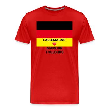 M'Amour - Männer Premium Bio T-Shirt - Rot - Vorne - Damien (186cm)