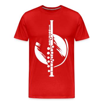 Flûte - T-shirt bio Premium Homme - rouge - Devant - Damien (186cm)