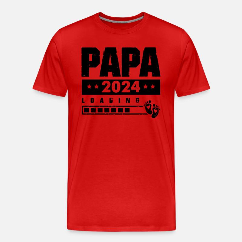 papa 2024 loading - Männer Premium Bio T-Shirt - Rot