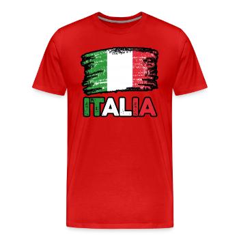 Italie Italien Italien Italie - T-shirt bio Premium Homme - rouge - Devant - Damien (186cm)