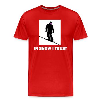 Snowboarder Freestyle Boarder Snowboard - T-shirt bio Premium Homme - rouge - Devant - Damien (186cm)