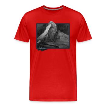 Cervino - Matterhorn - Men's Premium Organic T-Shirt - red - Front - Damien (186cm)