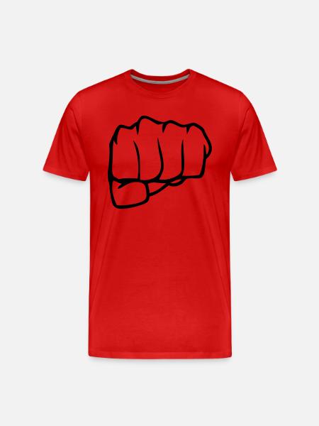 faust - Männer Premium Bio T-Shirt - Rot