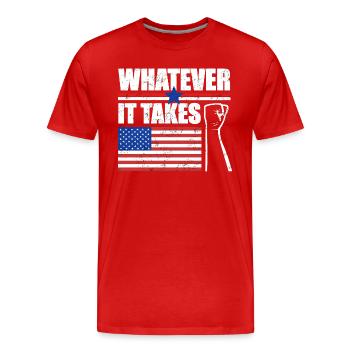 Whatever It Takes USA - Männer Premium Bio T-Shirt - Rot - Vorne - Damien (186cm)