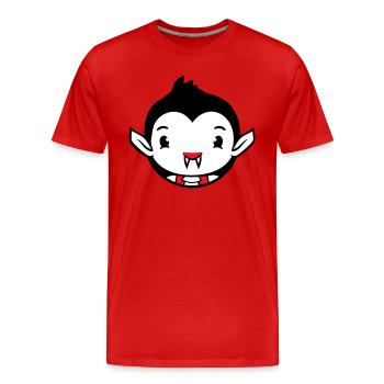 Duck Vampire Halloween Costume Bloodsucker Monster - Men's Premium Organic T-Shirt - red - Front - Damien (186cm)