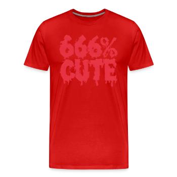 666% Cute! Satanistisches Goth Girl Design - Männer Premium Bio T-Shirt - Rot - Vorne - Damien (186cm)