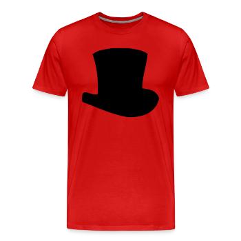 Zylinder - Männer Premium Bio T-Shirt - Rot - Vorne - Damien (186cm)