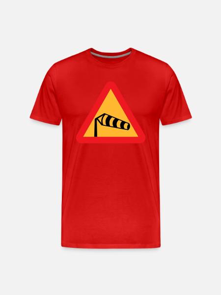Wind Sock Symbol - Men's Premium Organic T-Shirt - red