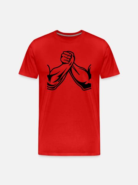 Armwrestling arms 01 - Men's Premium Organic T-Shirt - red
