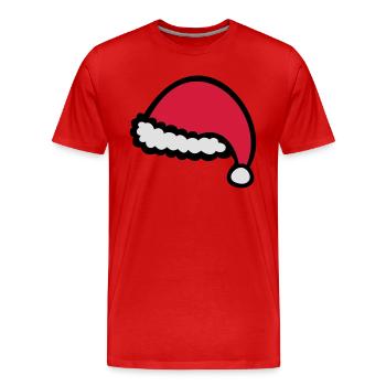 Christmas hat - Männer Premium Bio T-Shirt - Rot - Vorne - Damien (186cm)