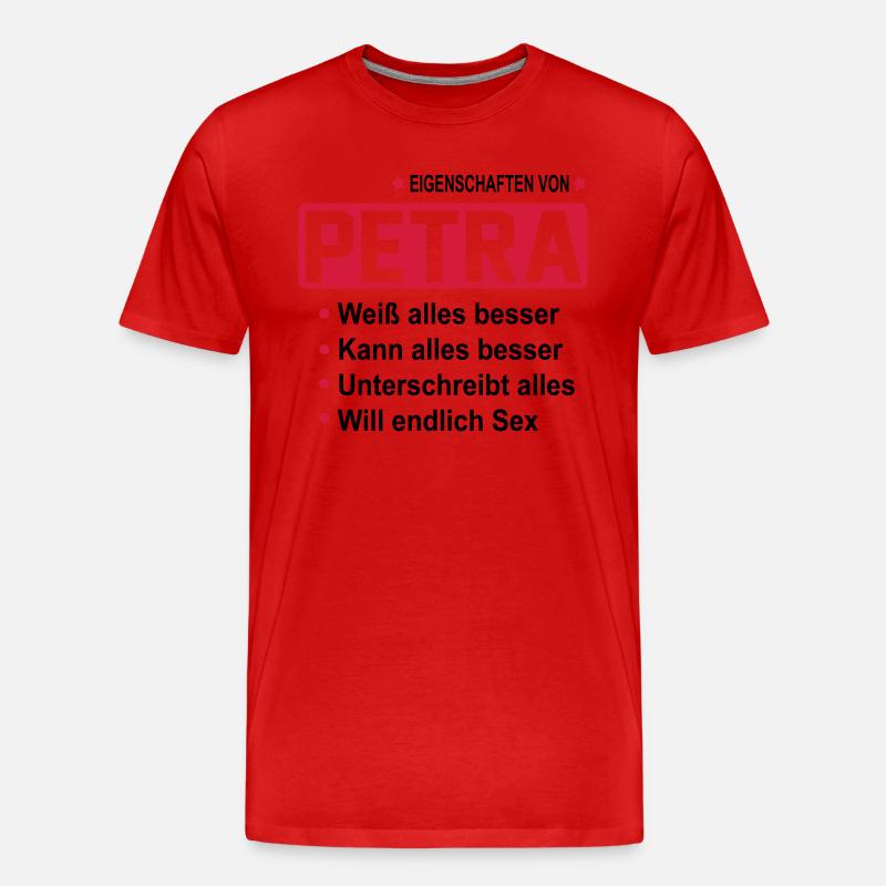 petra - Männer Premium Bio T-Shirt - Rot