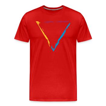 bordure colorée triangle bordure décorative cool des - T-shirt bio Premium Homme - rouge - Devant - Damien (186cm)