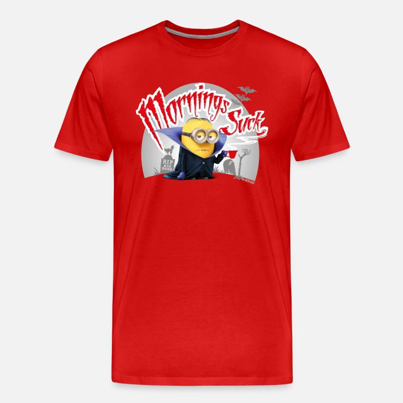 Minions Dave Morgenmuffel - Männer Premium Bio T-Shirt - Rot
