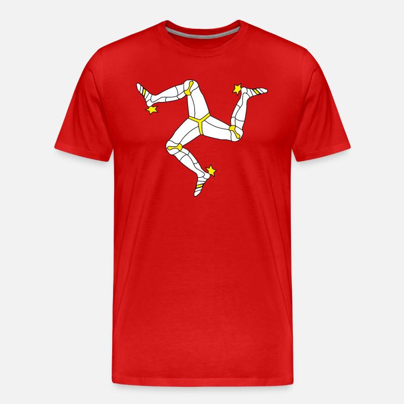 Sardaigne Drapeau Triskele Drapeau sarde Sardegna - T-shirt bio Premium Homme - rouge