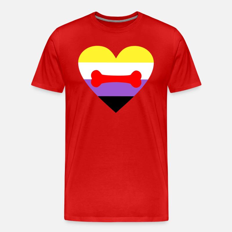 Nonbinary Puppy Play LGBTQ Pride - Männer Premium Bio T-Shirt - Rot