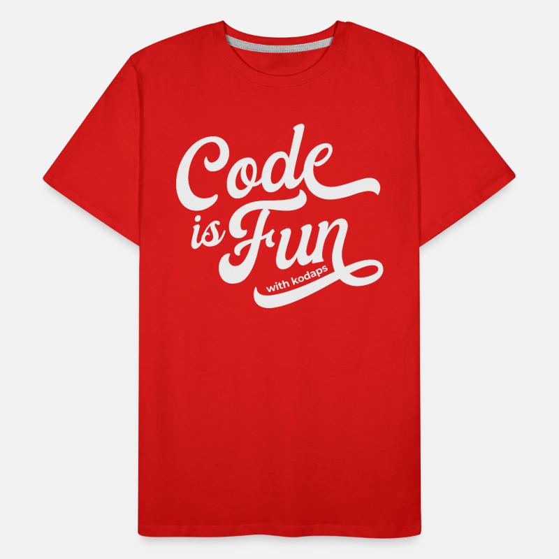 Code Is Fun with kodaps white design T-shirt bio Premium Homme