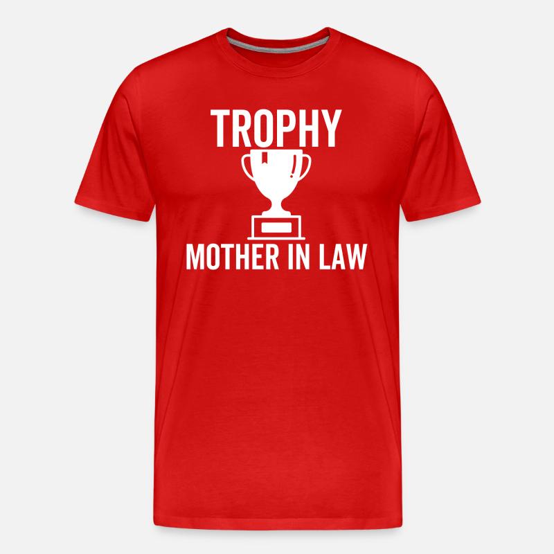 Trophäe Schwiegermutter - Männer Premium Bio T-Shirt - Rot