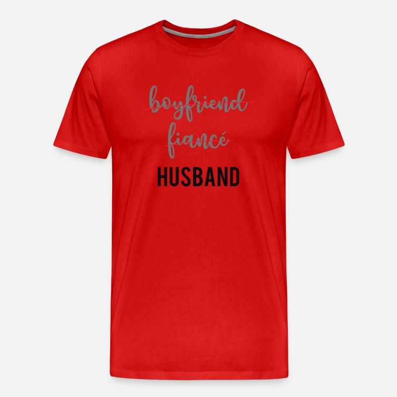 FREUND VERLOBTER EHEMANN - Männer Premium Bio T-Shirt - Rot