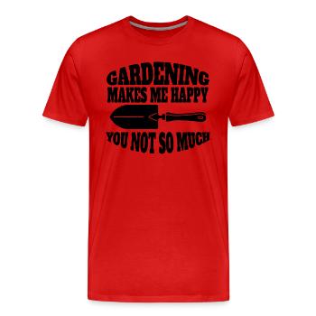 Jardinier Jardin Cadeau Hobby Jardinier Verger - T-shirt bio Premium Homme - rouge - Devant - Damien (186cm)