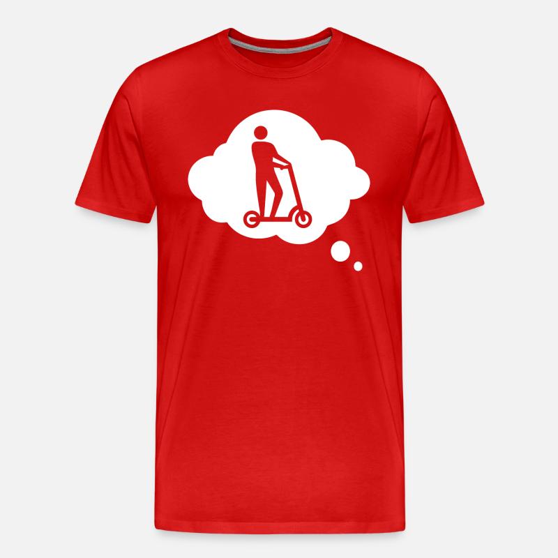 E-Scooter E-Roller Scooter - Männer Premium Bio T-Shirt - Rot