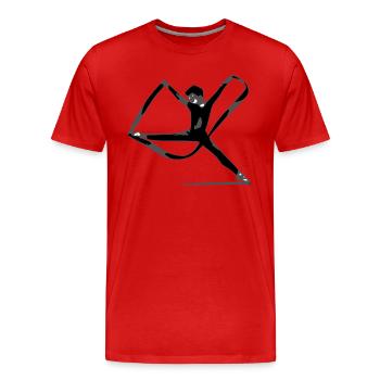 Die Turnerin mit dem Band - Männer Premium Bio T-Shirt - Rot - Vorne - Damien (186cm)