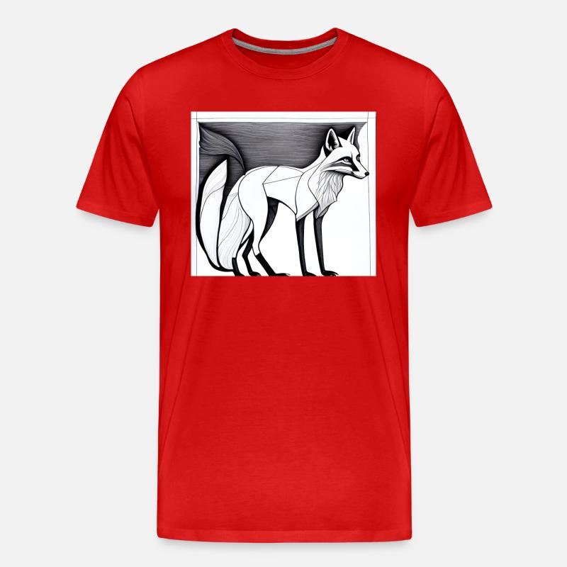 Fuchs - Männer Premium Bio T-Shirt - Rot