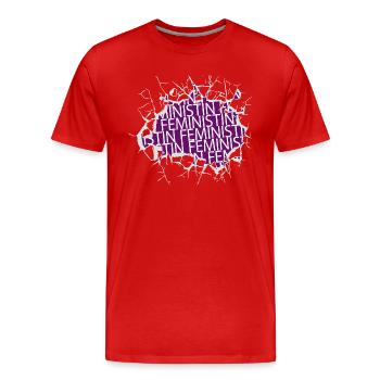 womancontest danke female ansage frauenpower women - Männer Premium Bio T-Shirt - Rot - Vorne - Damien (186cm)
