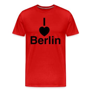 Cool "I Love Berlin" design for him and her - Men's Premium Organic T-Shirt - red - Front - Damien (186cm)