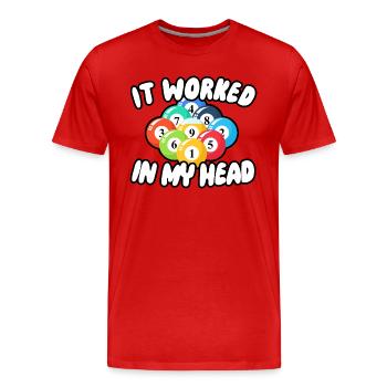 In meinem Kopf hat es funktioniert - Männer Premium Bio T-Shirt - Rot - Vorne - Damien (186cm)