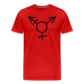 LGBTIQ 1 - T-shirt bio Premium Homme - rouge - Devant - Damien (186cm)