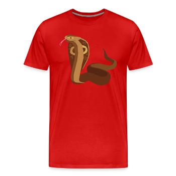 Wildtiere - Männer Premium Bio T-Shirt - Rot - Vorne - Damien (186cm)