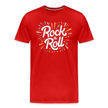 Rock n Roll - T-shirt bio Premium Homme - rouge - Devant - Damien (186cm)