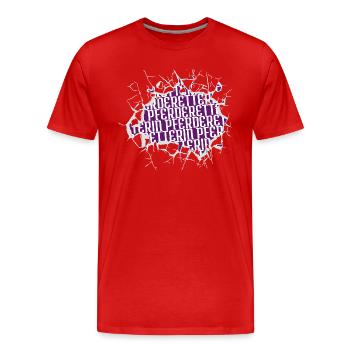 katze geburtstagsgeschenk spruch brauner zitat - Männer Premium Bio T-Shirt - Rot - Vorne - Damien (186cm)