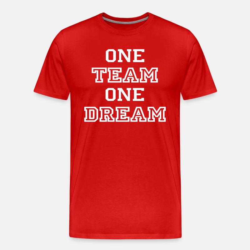One Team, one Dream - Männer Premium Bio T-Shirt - Rot