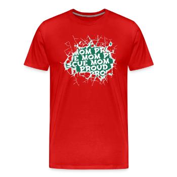 cool present idea animal rights activism jokes - Männer Premium Bio T-Shirt - Rot - Vorne - Damien (186cm)