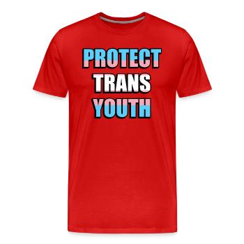 Schützen Sie Trans-Jugendliche - Männer Premium Bio T-Shirt - Rot - Vorne - Damien (186cm)
