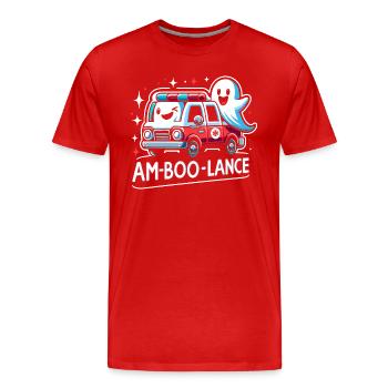 Am-Boo-Lance Krankenwagenfahrer Rettungssanitäter EMS Hallo - Männer Premium Bio T-Shirt - Rot - Vorne - Damien (186cm)