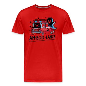 Am-Boo-Lance Krankenwagenfahrer Rettungssanitäter EMS Hallo - Männer Premium Bio T-Shirt - Rot - Vorne - Damien (186cm)