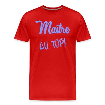 MASTER - Men's Premium Organic T-Shirt - red - Front - Damien (186cm)