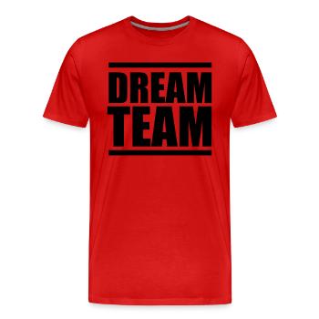 Dream Team - Men's Premium Organic T-Shirt - red - Front - Damien (186cm)