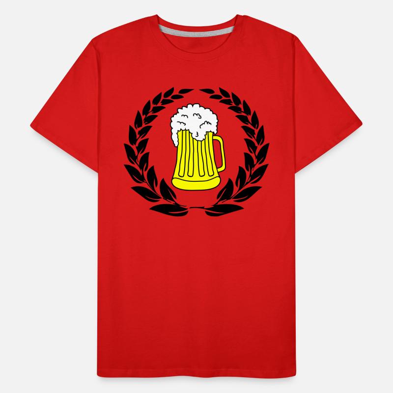 bier wappen 02 Männer Premium Bio T-Shirt