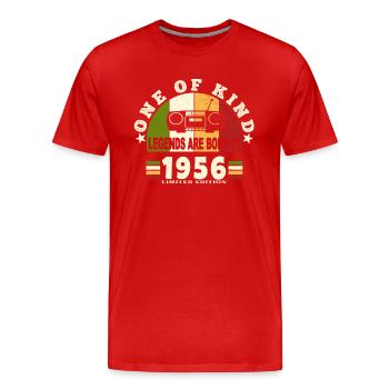 1956 Naissance de légende 1956 né en 1956 annivers - T-shirt bio Premium Homme - rouge - Devant - Damien (186cm)