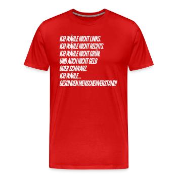 Drôle de dicton - ÉLECTIONS - T-shirt bio Premium Homme - rouge - Devant - Damien (186cm)