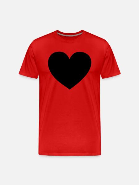 Herz - Men's Premium Organic T-Shirt - red