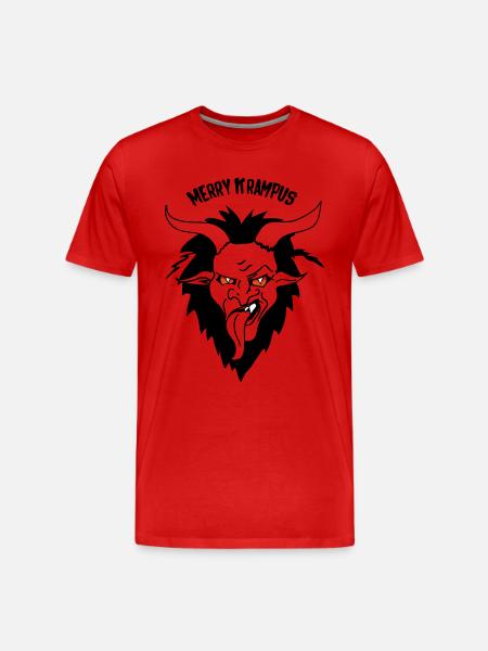 Merry Krampus - Männer Premium Bio T-Shirt - Rot