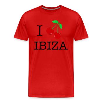 CERISE - IBIZA - T-shirt bio Premium Homme - rouge - Devant - Damien (186cm)