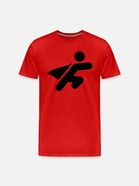 Superhero Symbol - Männer Premium Bio T-Shirt - Rot