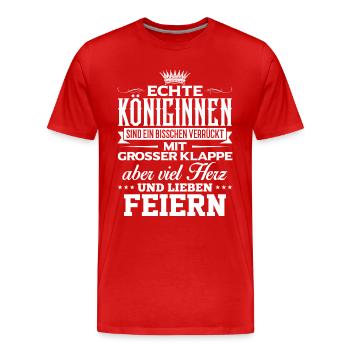 FEIERN - liebe - Männer Premium Bio T-Shirt - Rot - Vorne - Damien (186cm)